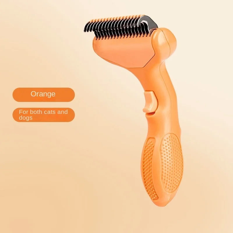 Floating Stainless Steel Dog Hair Removal Brush Curved Design for Long Hair Breeds Puppy Cat Grooming Pet Products Dog Grooming