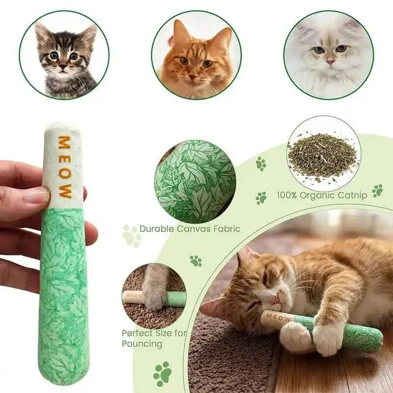Mint Cigarettes Cat Toys Cigarettes Cat Grinding Sticks Cat Biting Toy To Oral Cleaning Cat Teaser Stick Relieve Boredom Anxiety