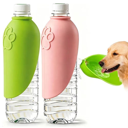 Portable Pet Outdoor Drinking Water Cup Dog Silicone Foldable Leaf Universal Bottle Mouth for Travel Cat And Dog Water Dispenser