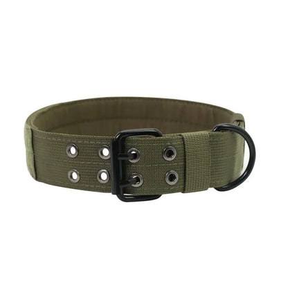 Outdoor Tactical Dog Collar Set Dog Leash Metal Buckle Breathability Nylon Adjustable Dog Collar for Training Neck Pet Products