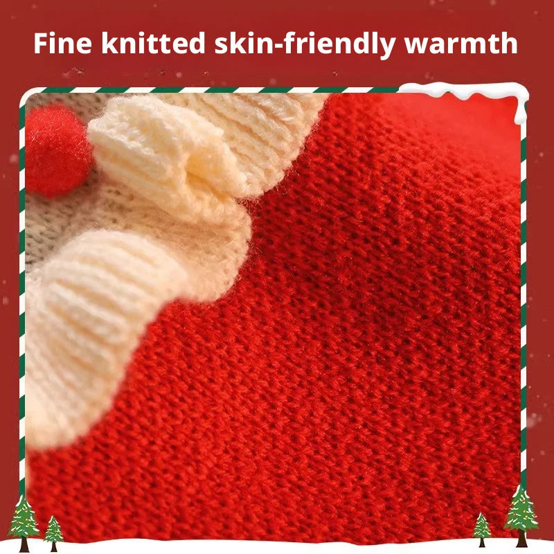 Christmas Pet Cat Costumes Sweater Cute Kitten Santa Claus Clothes For Small Medium Dogs Holiday Party Dress Warm Winter Clothes