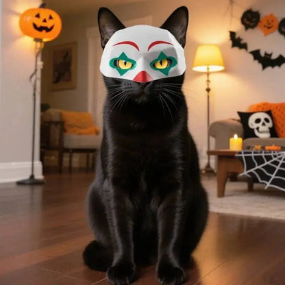Pet Halloween Cat Mask Weird Cartoon Cat Mask Funny 3D Bat Cat Mask Cosplay Hat Pet Costume Creative Pet Party Accessories Gift