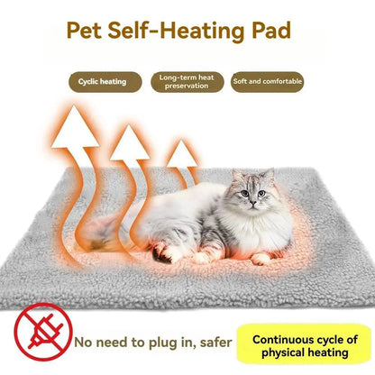 Winter Self-Heating Pet Pads Blanket Puppy Warm Cushion Mat for Cats Dogs Washable with Thermal Body Heat Reflecting Core Pad