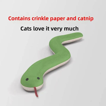 Cat Dog Toy Cute Snake Interactive Kitten Chew Toys Pet Cat Plush Toy Bite-resistant Teeth Cleaning Cat Sound Toy Pet Supplies