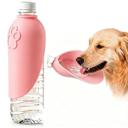Portable Pet Outdoor Drinking Water Cup Dog Silicone Foldable Leaf Universal Bottle Mouth for Travel Cat And Dog Water Dispenser