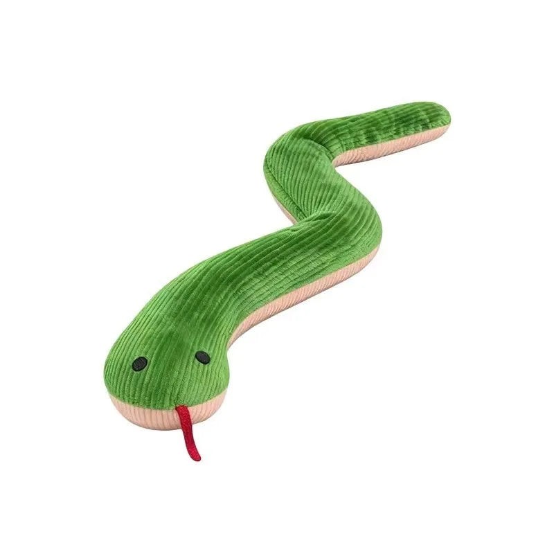 Cat Dog Toy Cute Snake Interactive Kitten Chew Toys Pet Cat Plush Toy Bite-resistant Teeth Cleaning Cat Sound Toy Pet Supplies
