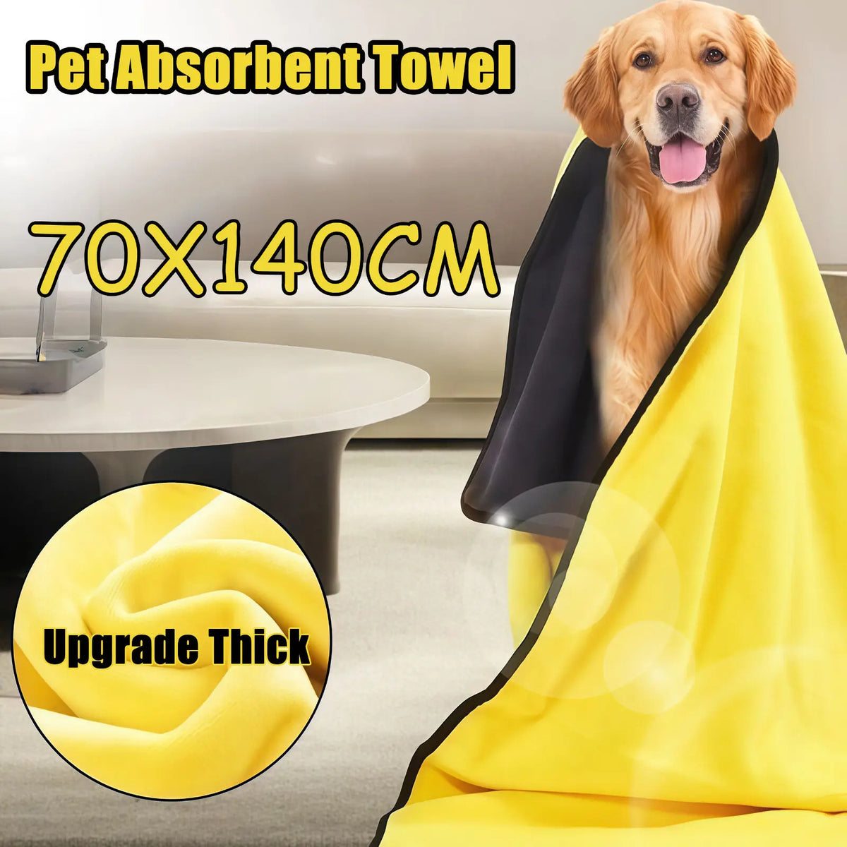 Quick-drying Pet Dog and Cat Towels Soft Fiber Towels Water-absorbent Bath Towel Convenient Pet Shop Cleaning Towel Pet Supplies