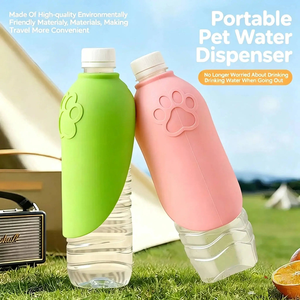 Portable Pet Outdoor Drinking Water Cup Dog Silicone Foldable Leaf Universal Bottle Mouth for Travel Cat And Dog Water Dispenser