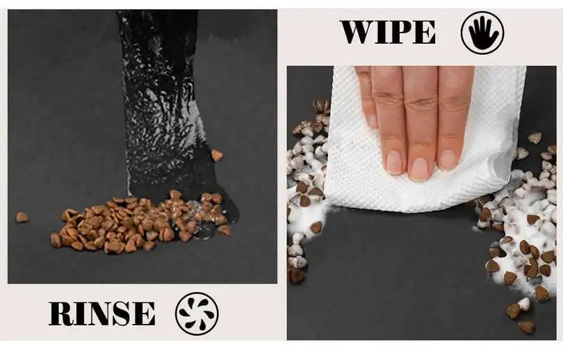 60X90CM Pet Dog Feeding Mat Pet Placemat for Food and Water Bowl with Waterproof Rubber Backing Quick Dry Water Mat for Dog Cat