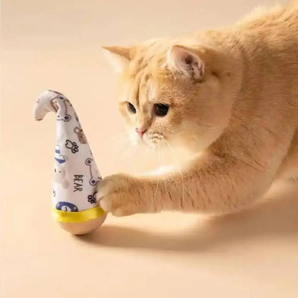 Cat Interactive Toys Funny Feather Kitten Teaser Indoor Play Automatic Toy Gift Cat Feather Toy Kitten Wobble Ball Indoor Play
