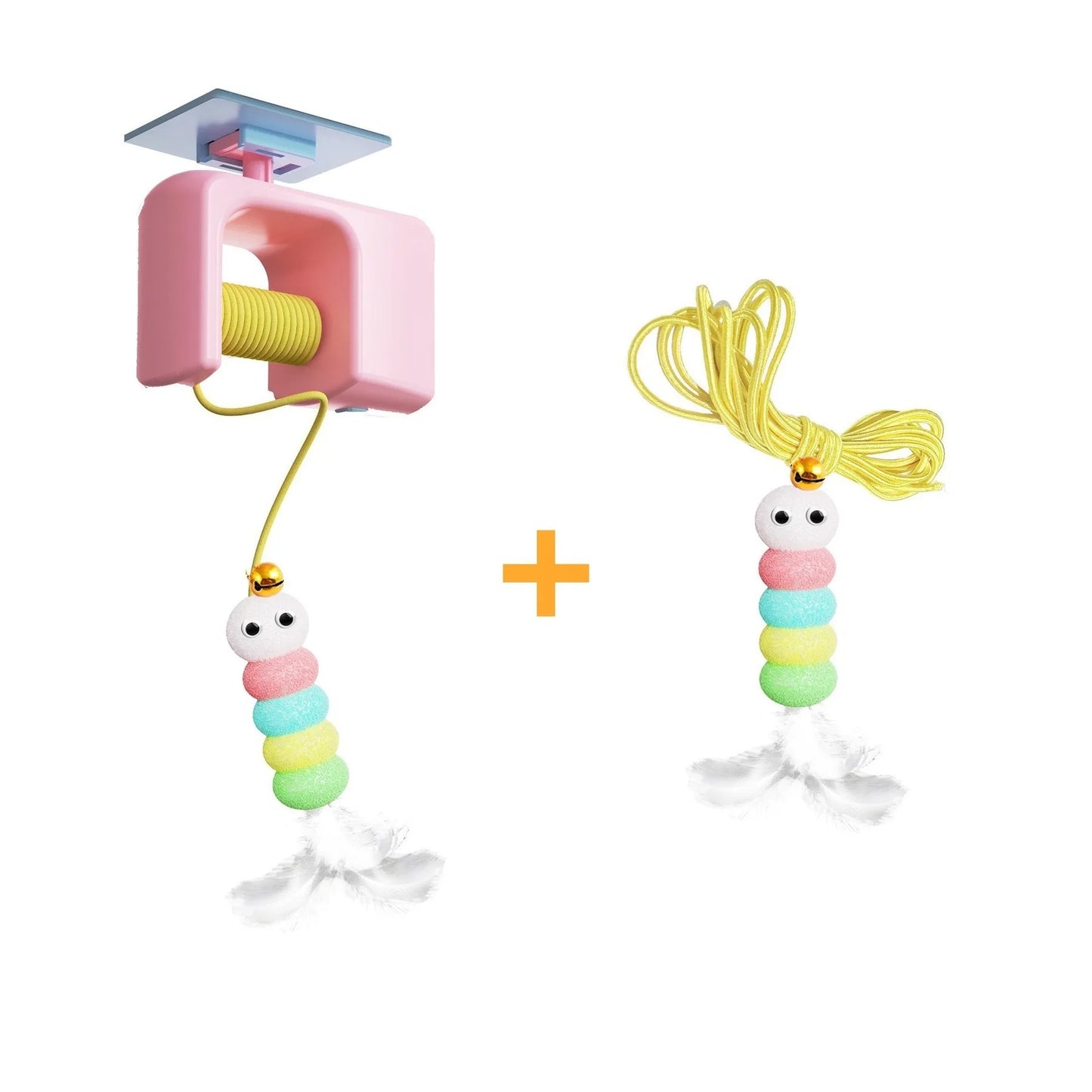 New Type Of Electric Cat Toy with 2 Ropes Smart Hanging Door Auto Swing Feather Toy A Self-entertainment And Cat-teasing Wonder