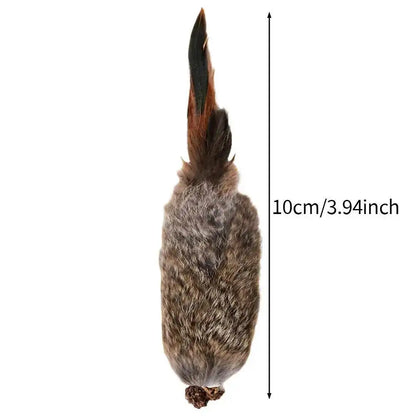 Cat Toy Artificial Rabbit Fur Cat Toys Enrichment Toy Kitten Teaser Wand Self Play Boredom Relief Interactive Cat Toy For Indoor