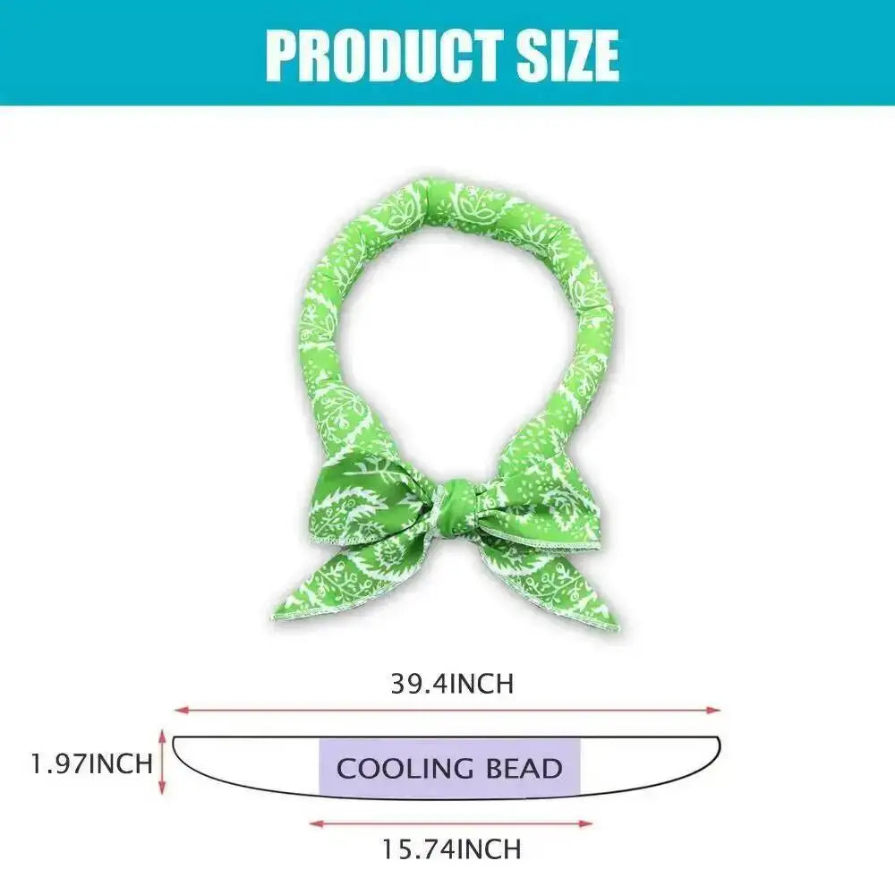 Pet Cooling Ice Scarf Cool Ice Breathable Towel Dog Cooling Hydrogel Bandana Collar Cat Adjustable Collar Bib Pet Supplies