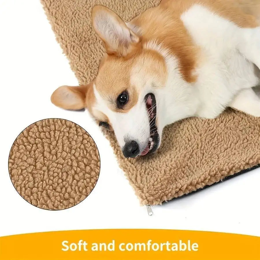 Winter Self-Heating Pet Pads Blanket Puppy Warm Cushion Mat for Cats Dogs Washable with Thermal Body Heat Reflecting Core Pad
