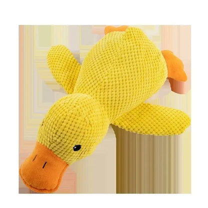 Pet Plush Toy Dog Calming Duck Companion Sleeping Duck Toys Chew Toy Durable Squeaky for Puppy Pet Teeth Cleaning Chew Pet Toy