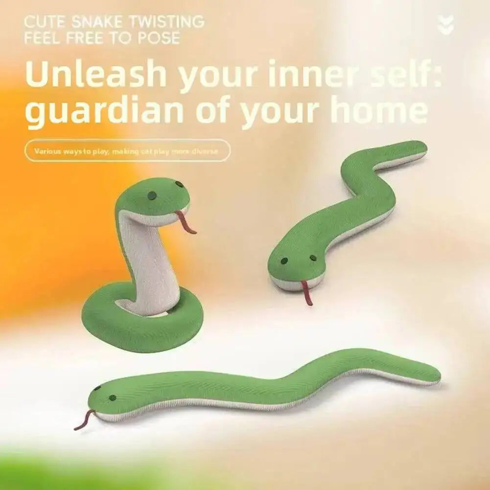 Cat Dog Toy Cute Snake Interactive Kitten Chew Toys Pet Cat Plush Toy Bite-resistant Teeth Cleaning Cat Sound Toy Pet Supplies