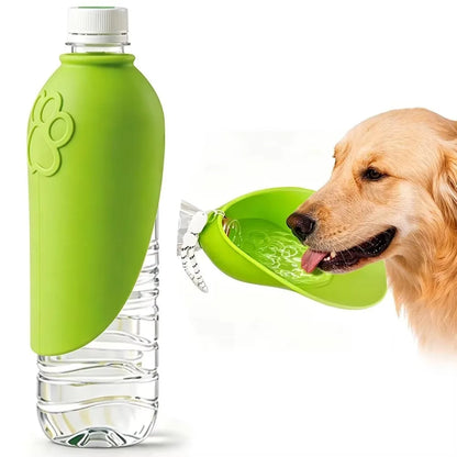 Portable Pet Outdoor Drinking Water Cup Dog Silicone Foldable Leaf Universal Bottle Mouth for Travel Cat And Dog Water Dispenser