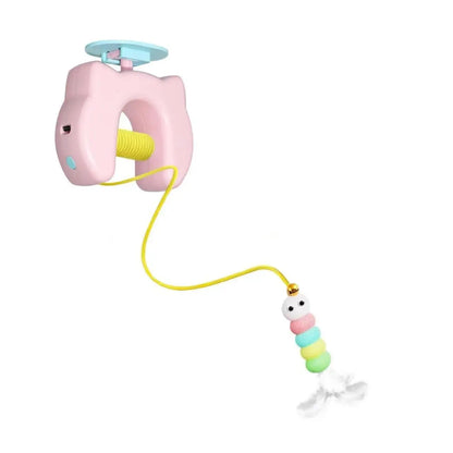New Type Of Electric Cat Toy with 2 Ropes Smart Hanging Door Auto Swing Feather Toy A Self-entertainment And Cat-teasing Wonder