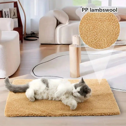 Winter Self-Heating Pet Pads Blanket Puppy Warm Cushion Mat for Cats Dogs Washable with Thermal Body Heat Reflecting Core Pad