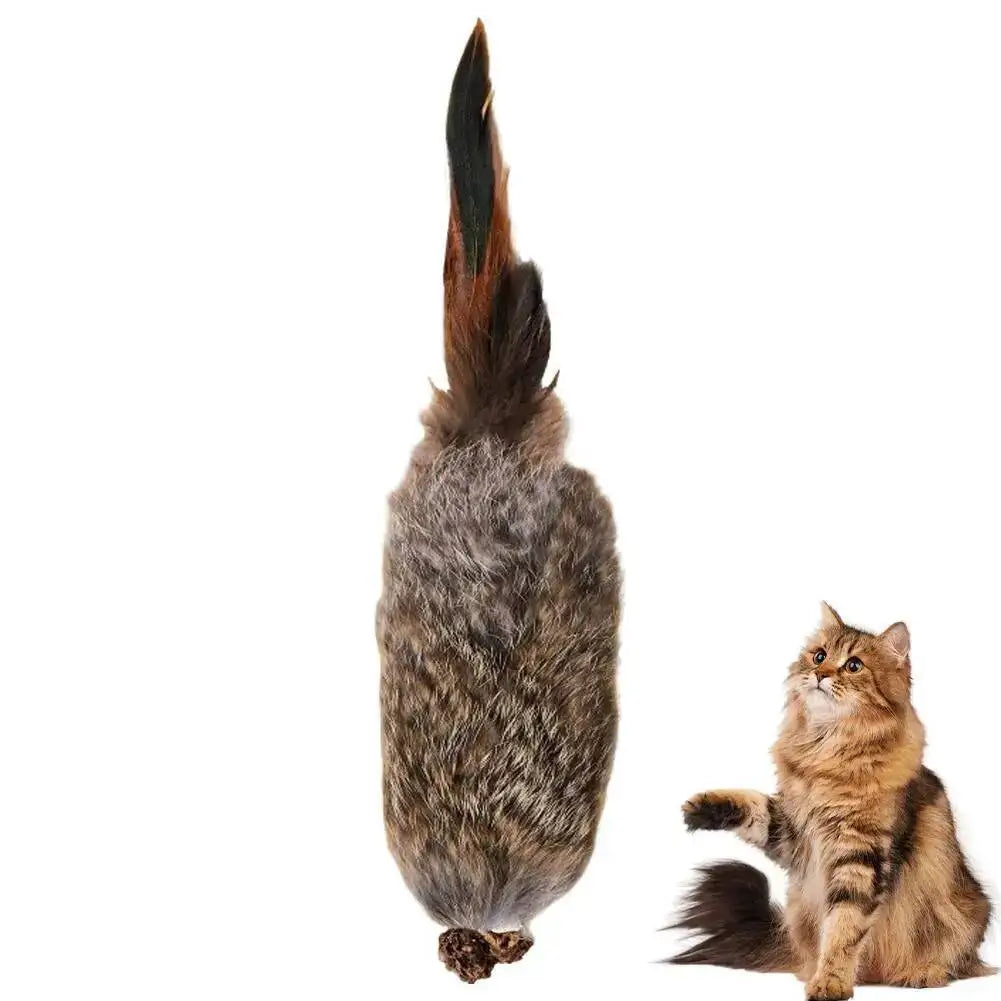 Cat Toy Artificial Rabbit Fur Cat Toys Enrichment Toy Kitten Teaser Wand Self Play Boredom Relief Interactive Cat Toy For Indoor