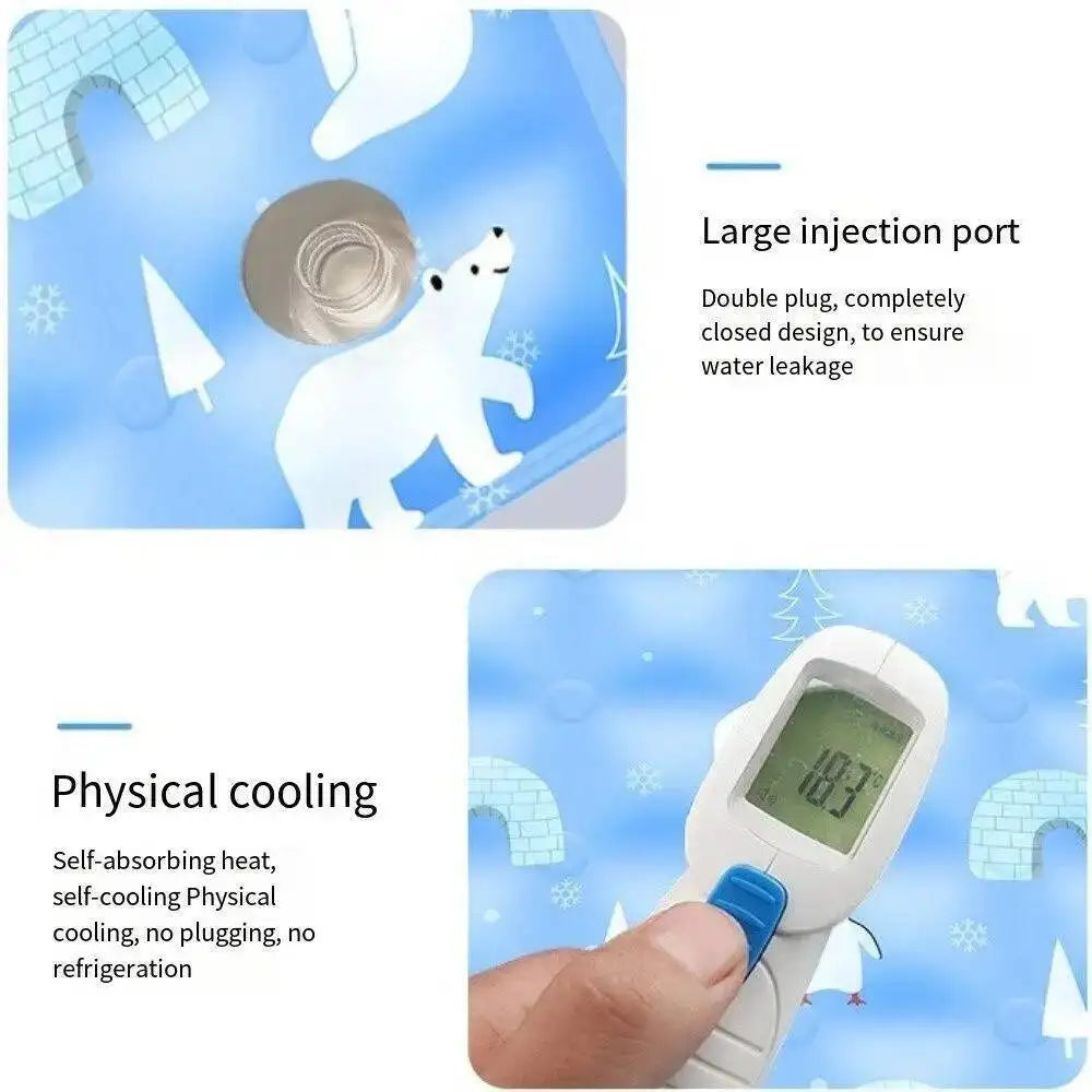 Floor Mat Cool Pet Cooling Mat Ice Gel Self Added Water Dog Cold Bed Mat Portable Durable Pet Ice Cushion For Small Big Dogs