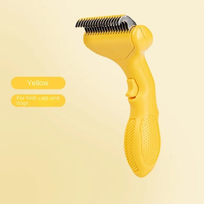 Floating Stainless Steel Dog Hair Removal Brush Curved Design for Long Hair Breeds Puppy Cat Grooming Pet Products Dog Grooming