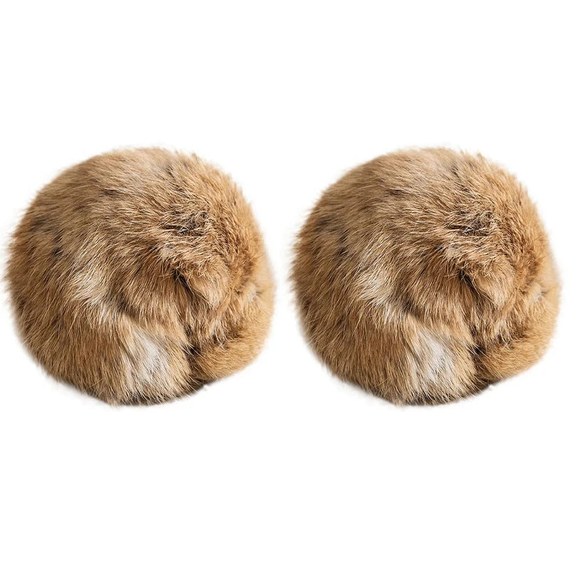 Durable Rabbit Fur Ball Interactive Cat Toy Pet Product Containing Catnip Fluffy Toy Ball Chasing Plush Toy Ball Cat Accessories