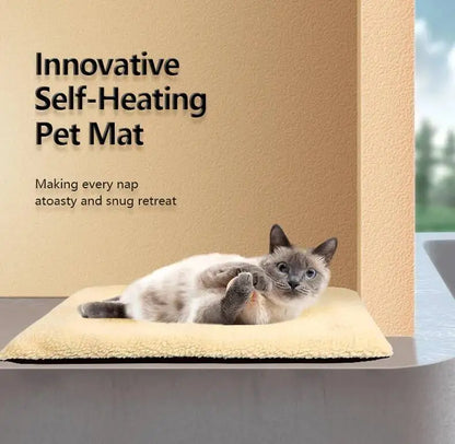 Winter Self-Heating Pet Pads Blanket Puppy Warm Cushion Mat for Cats Dogs Washable with Thermal Body Heat Reflecting Core Pad