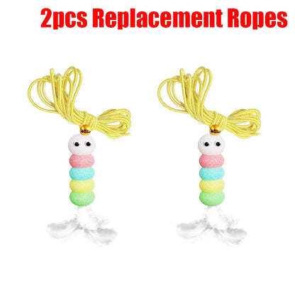New Type Of Electric Cat Toy with 2 Ropes Smart Hanging Door Auto Swing Feather Toy A Self-entertainment And Cat-teasing Wonder