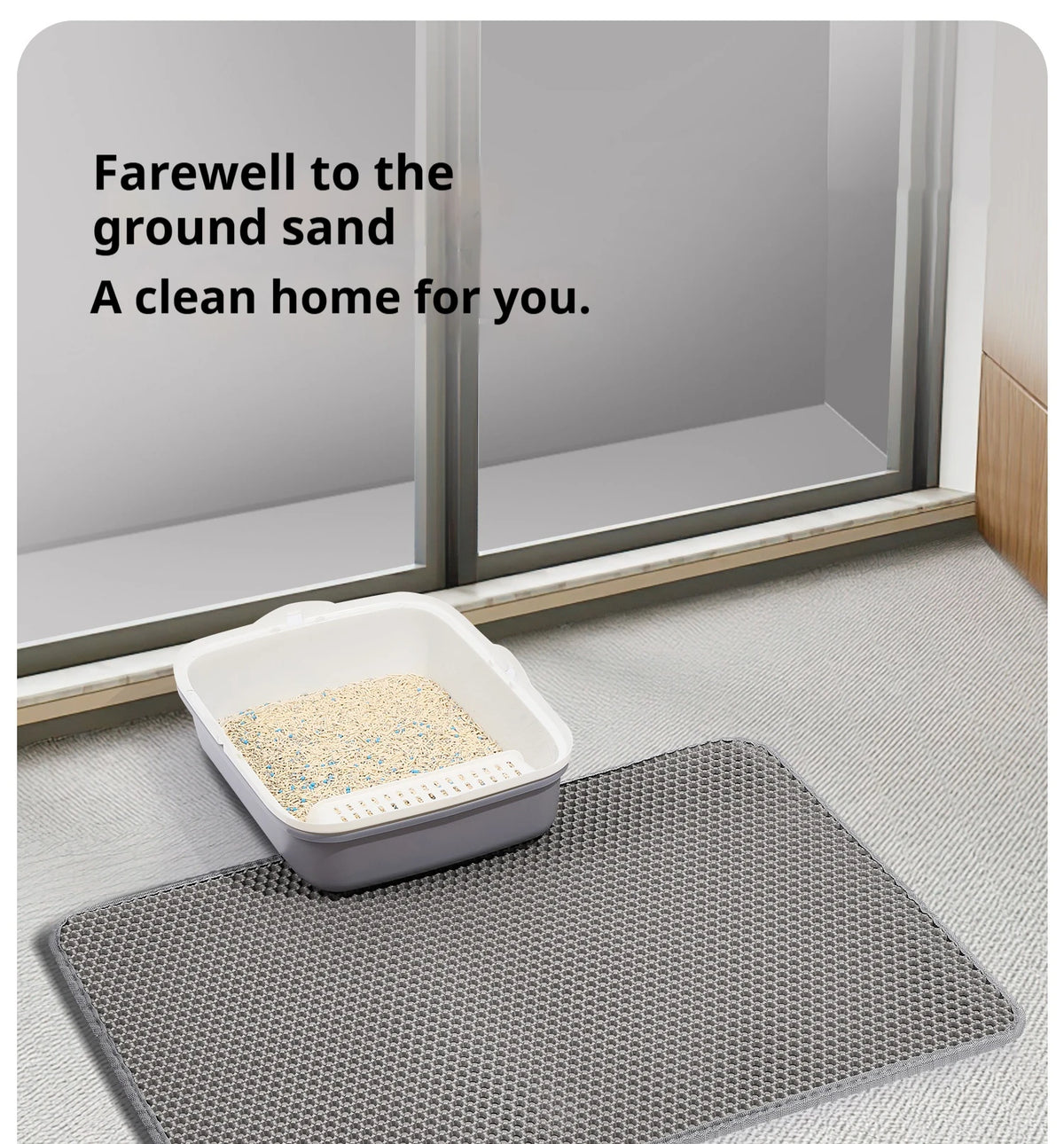 60CMX90CM Cat Litter Mat Waterproof Double Layer Pet Litter Box Mat Pet Toilet Cat Mat Nonslip Sand Cat Washable Mat Pet Clean