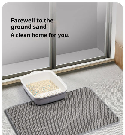 60CMX90CM Cat Litter Mat Waterproof Double Layer Pet Litter Box Mat Pet Toilet Cat Mat Nonslip Sand Cat Washable Mat Pet Clean
