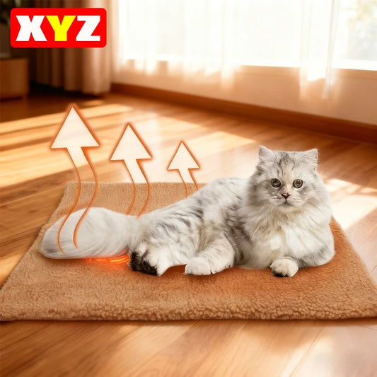 Winter Self-Heating Pet Pads Blanket Puppy Warm Cushion Mat for Cats Dogs Washable with Thermal Body Heat Reflecting Core Pad