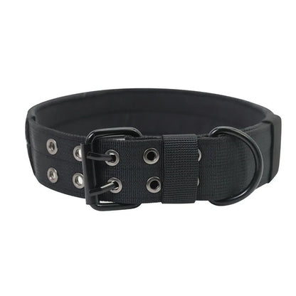 Outdoor Tactical Dog Collar Set Dog Leash Metal Buckle Breathability Nylon Adjustable Dog Collar for Training Neck Pet Products