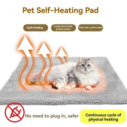 Winter Self-Heating Pet Pads Blanket Puppy Warm Cushion Mat for Cats Dogs Washable with Thermal Body Heat Reflecting Core Pad