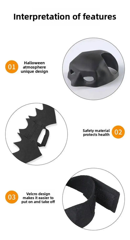 Halloween Pet Black Bat Costume Set with Mask Wing for Cats Dogs Creative Cosplay Cat Dog Halloween Party Pet Supplies