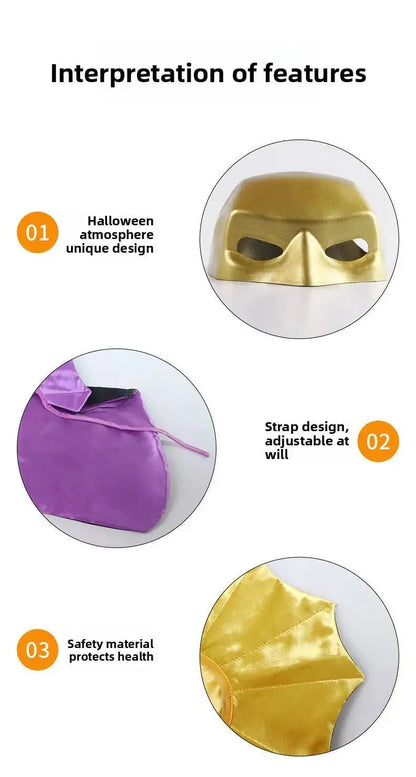Halloween Vampire Pet Costumes Couture Set with Mask Cape for Cats Dog Halloween Festival Set Dress Up Pet Parties Cloak Clothes