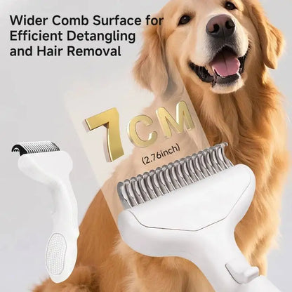 Floating Stainless Steel Dog Hair Removal Brush Curved Design for Long Hair Breeds Puppy Cat Grooming Pet Products Dog Grooming