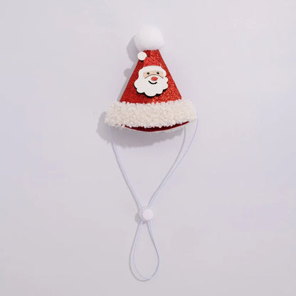 Christmas Cat Hat Cat Knitted Scarf Set Soft Winter Christmas Soft Santa Claus Costume Scarf For Dog Cats Pet Xmas Cat Supplies