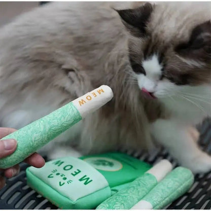Mint Cigarettes Cat Toys Cigarettes Cat Grinding Sticks Cat Biting Toy To Oral Cleaning Cat Teaser Stick Relieve Boredom Anxiety