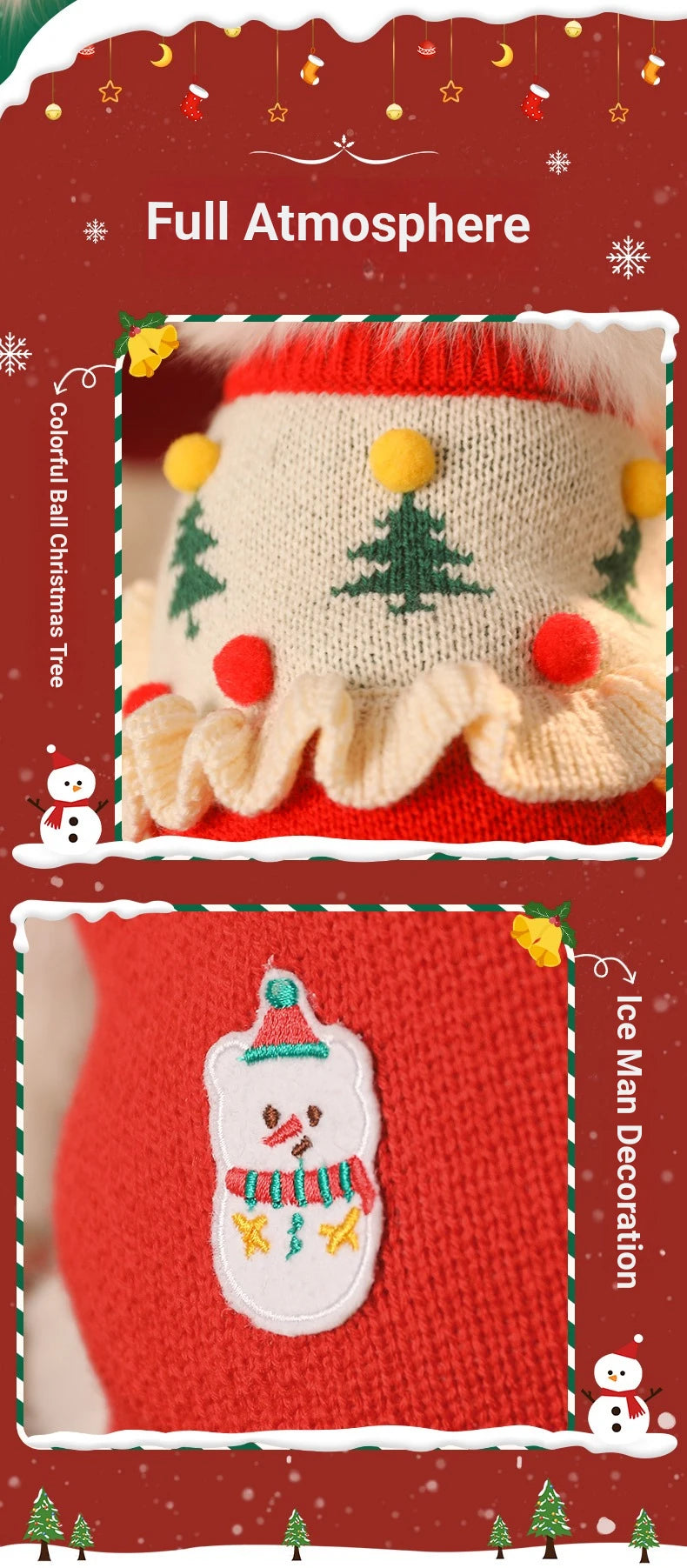 Christmas Pet Cat Costumes Sweater Cute Kitten Santa Claus Clothes For Small Medium Dogs Holiday Party Dress Warm Winter Clothes