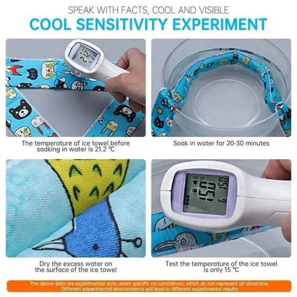 Pet Cooling Ice Scarf Cool Ice Breathable Towel Dog Cooling Hydrogel Bandana Collar Cat Adjustable Collar Bib Pet Supplies