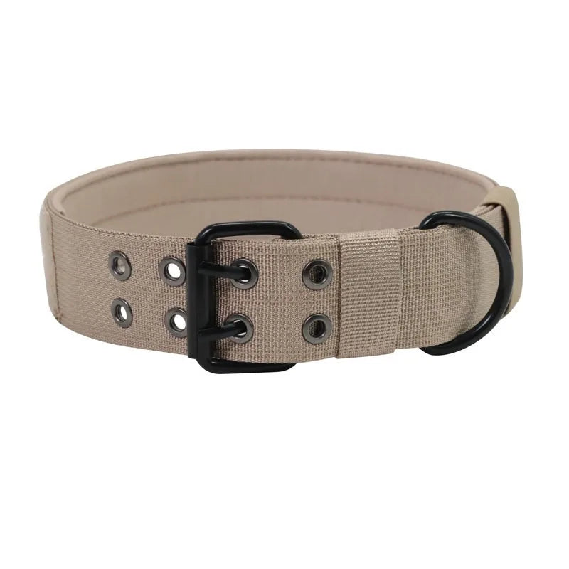 Outdoor Tactical Dog Collar Set Dog Leash Metal Buckle Breathability Nylon Adjustable Dog Collar for Training Neck Pet Products