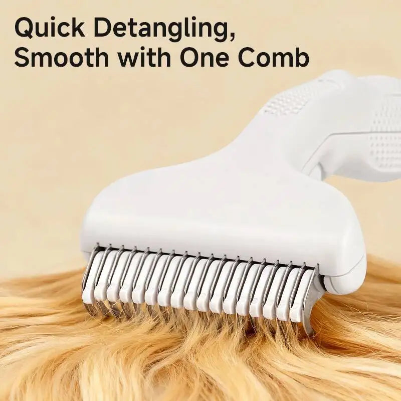 Floating Stainless Steel Dog Hair Removal Brush Curved Design for Long Hair Breeds Puppy Cat Grooming Pet Products Dog Grooming