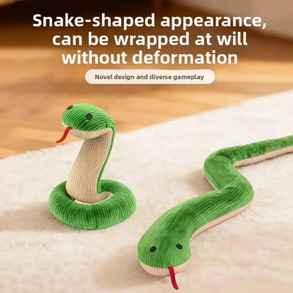 Cat Dog Toy Cute Snake Interactive Kitten Chew Toys Pet Cat Plush Toy Bite-resistant Teeth Cleaning Cat Sound Toy Pet Supplies