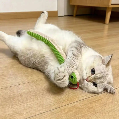 Cat Dog Toy Cute Snake Interactive Kitten Chew Toys Pet Cat Plush Toy Bite-resistant Teeth Cleaning Cat Sound Toy Pet Supplies