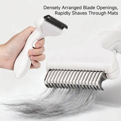 Floating Stainless Steel Dog Hair Removal Brush Curved Design for Long Hair Breeds Puppy Cat Grooming Pet Products Dog Grooming