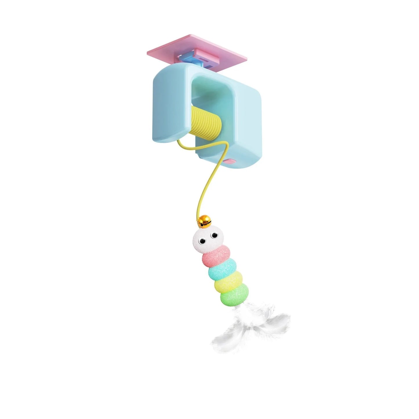 New Type Of Electric Cat Toy with 2 Ropes Smart Hanging Door Auto Swing Feather Toy A Self-entertainment And Cat-teasing Wonder