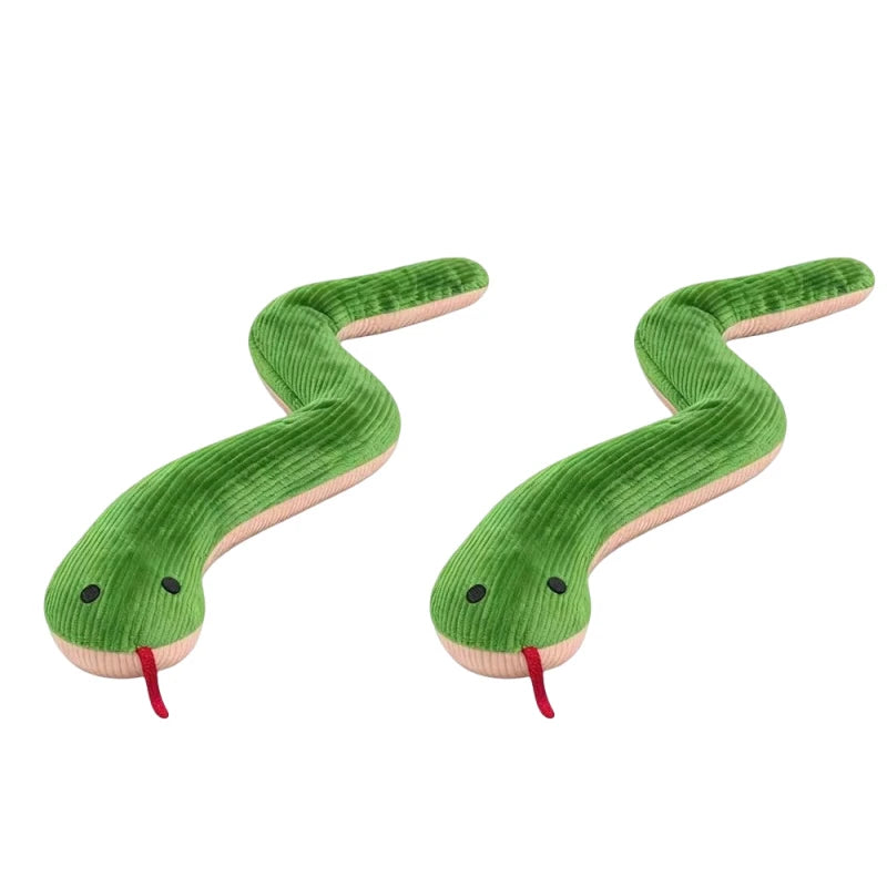 Cat Dog Toy Cute Snake Interactive Kitten Chew Toys Pet Cat Plush Toy Bite-resistant Teeth Cleaning Cat Sound Toy Pet Supplies