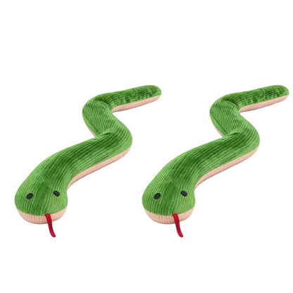 Cat Dog Toy Cute Snake Interactive Kitten Chew Toys Pet Cat Plush Toy Bite-resistant Teeth Cleaning Cat Sound Toy Pet Supplies