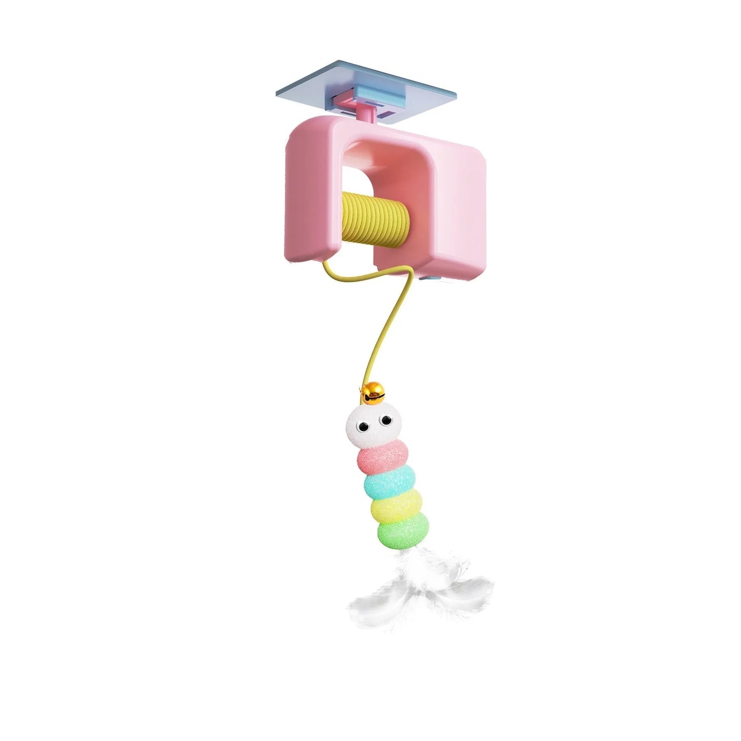 New Type Of Electric Cat Toy with 2 Ropes Smart Hanging Door Auto Swing Feather Toy A Self-entertainment And Cat-teasing Wonder